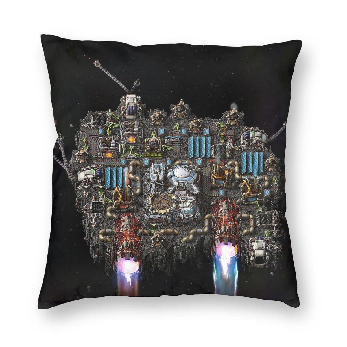 

Factorio Ship Square Pillowcase Polyester Linen Velvet Printed Zip Decorative Throw Pillow Case Car Cushion Cover 12x12Inch