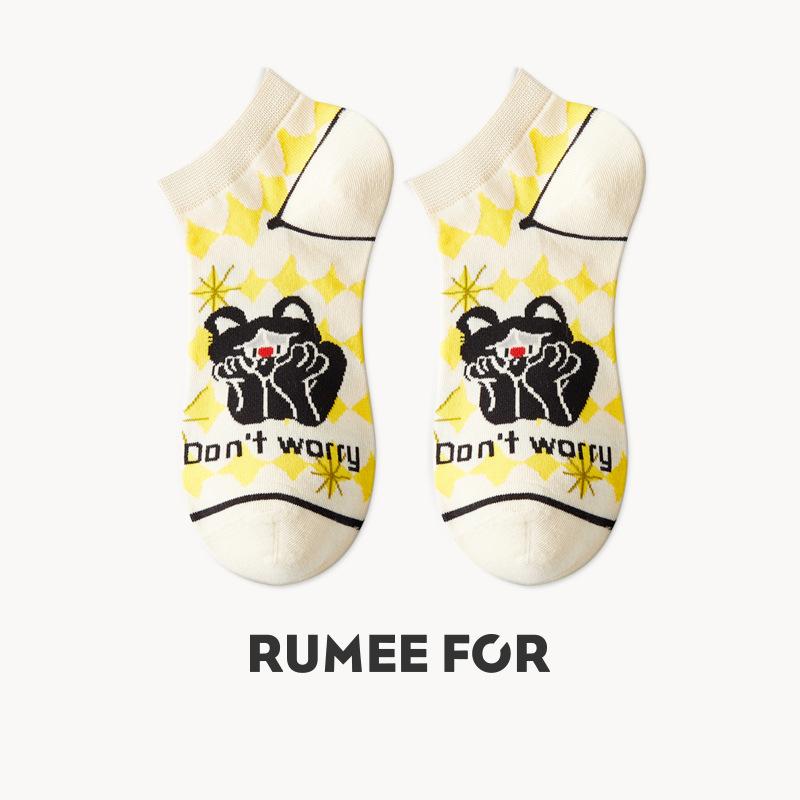 5 Pairs of Women's New Summer Thin Non Slip Breathable Shallow Mouth Invisible Short Boat Socks