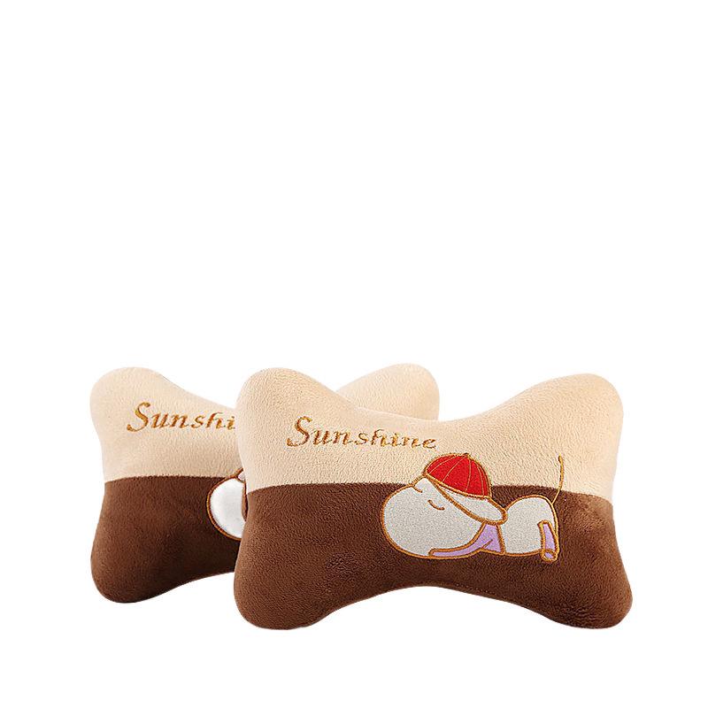 Car Neck and Lumbar Support Pillow Set - Cute Cartoon Design