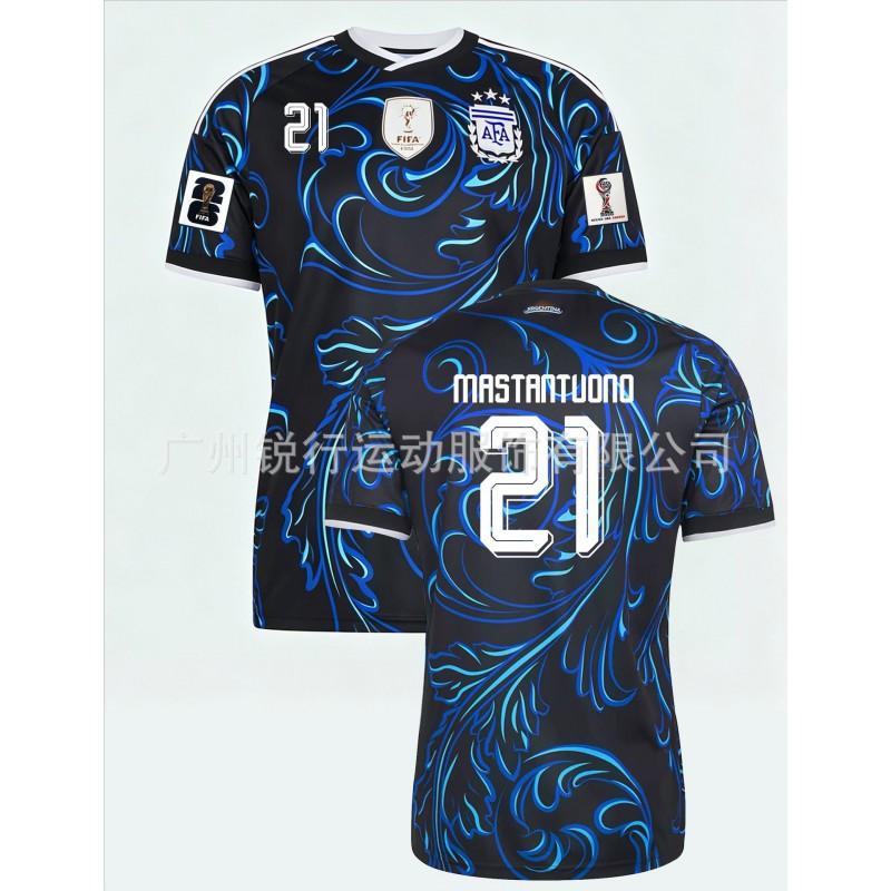 Argentina 2026 Away Soccer Jersey Messi 10 Fan Short Sleeve Top Men Sports Team Shirt