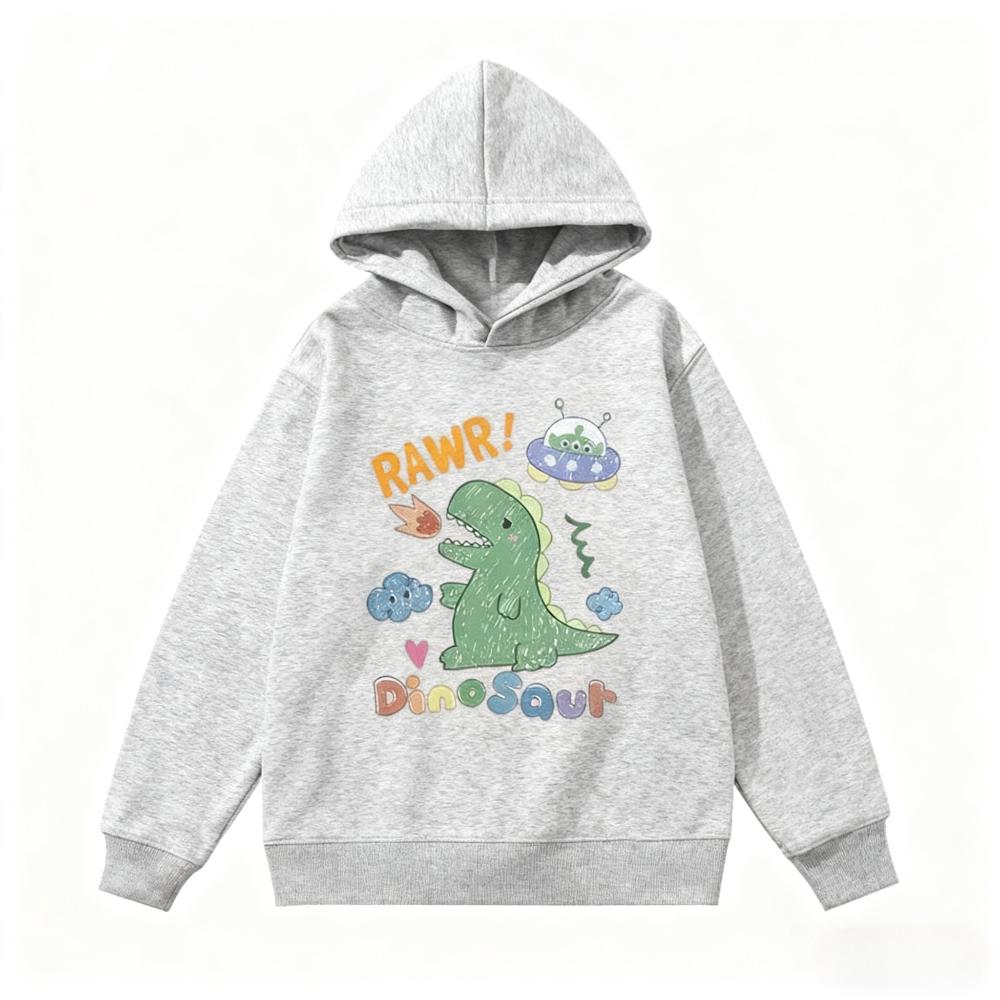 New Style Cartoon Little Dinosaur Bear Children's Sweatshirt Autumn and Winter Warm Children's Hoodie Boy Girl Clothing