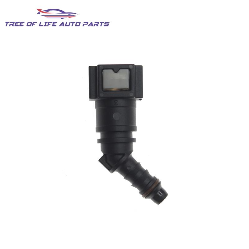 2/5/10x 7.89 ID6 45° Car Fuel Line Hose Coupler Quick Release Connect Connector Fuel Line Nylon Hose Coupler Carburetor Part