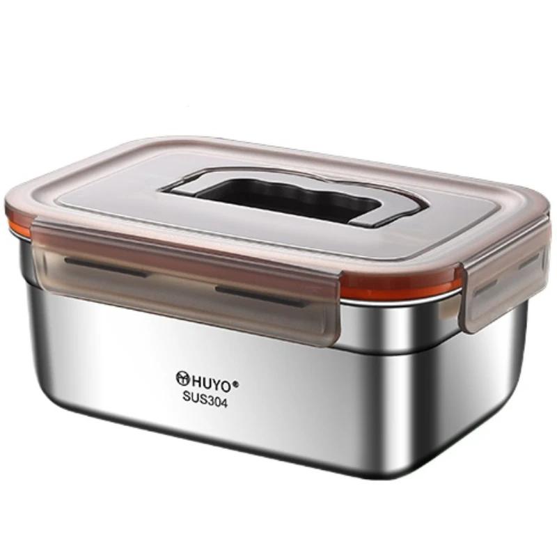 Potravinářská nerezová ocel 304 Udržuje čerstvost Obědový box Speciální do lednice Domácí ovoce Bento Uzavřená krabička Odolnost vůči vysokým teplotám