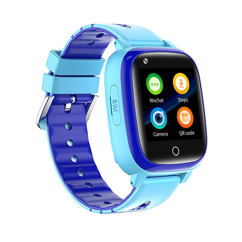 Anti-lost Children Smart Watch 4G Sim Phone Call SOS one-key Help Touchscreen Kids Watch T5PRO синий
