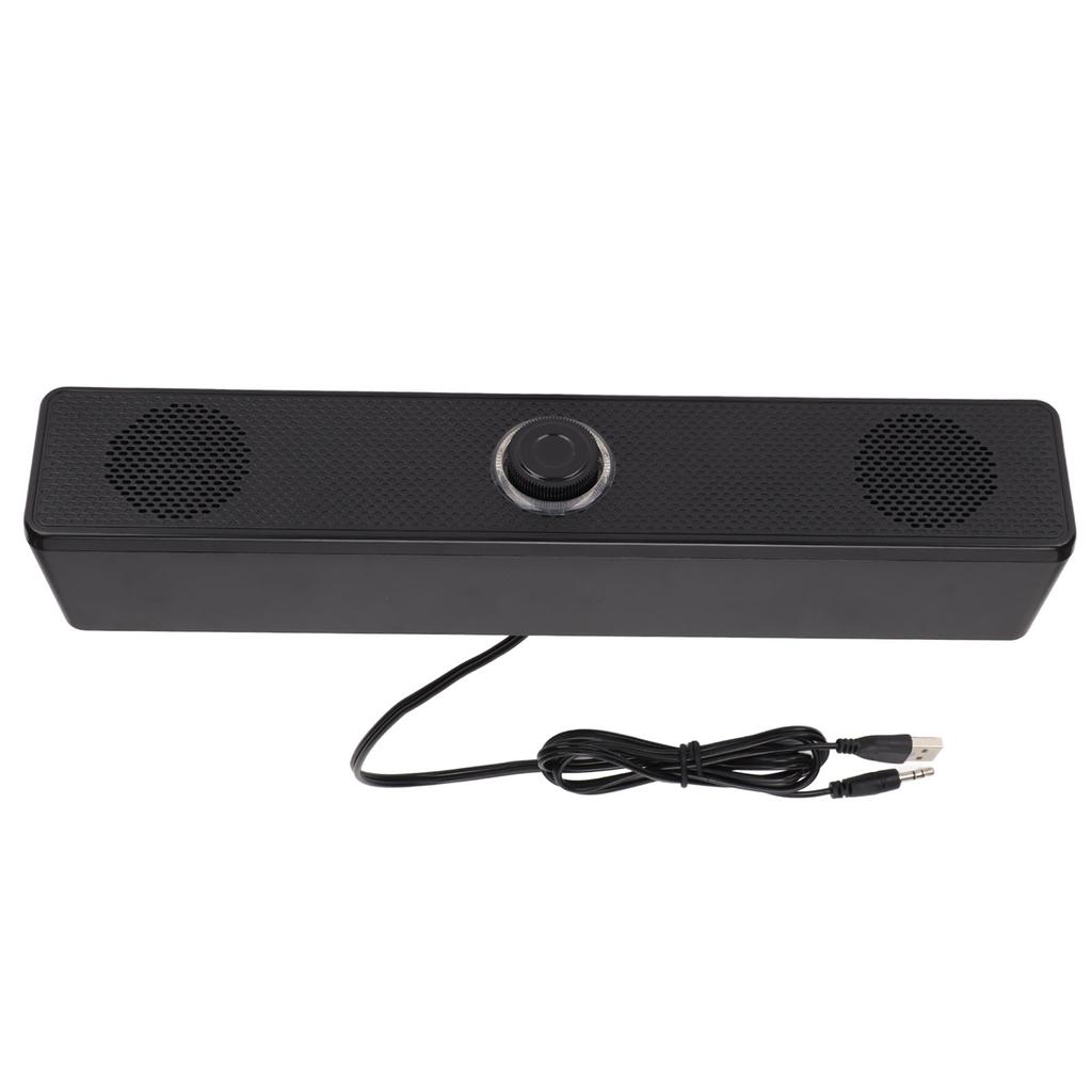 E 350TS Computer Speaker 3.5mm Input USB Powered Wired Computer Soundbar with Volume Control for