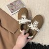 Retro matte leather thick-soled color matching lace-up German training shoes women's 2025 autumn and winter new fashion sports shoes cotton single s