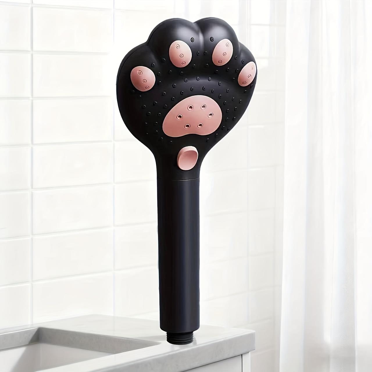 Регулируемая ручная душевая лейка Дизайн лапки/3 режима массажа/Подходит для ванной комнаты/Настенный монтаж и подвешивание/Изготовлена из пластика/Только для использования в душе чёрный