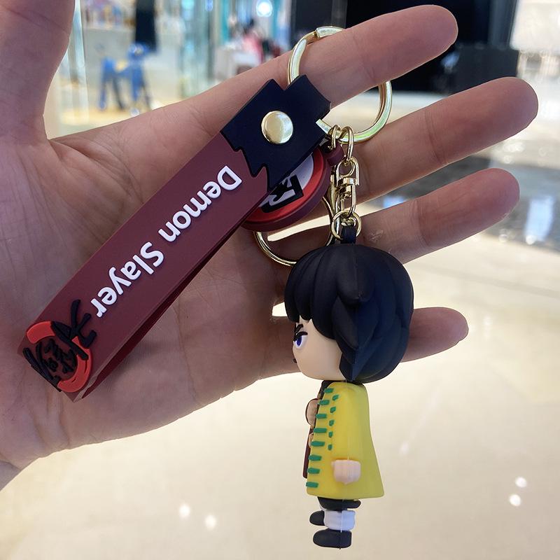 Anime Demon Slayer Weiche Gummi-Schlüsselanhänger - Heiß verkaufender Taschenanhänger & Autozubehör