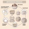Baby Feeding Set 8-Piece, Silicone Toddler Utensils, Suction Bowl Plate Bib Fork Spoon Snack Cup, Allergen-Free Beige