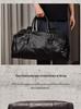 Men's Genuine Leather Multi-Functional Travel and Gym Bag - Large Capacity Cowhide Luggage Bag