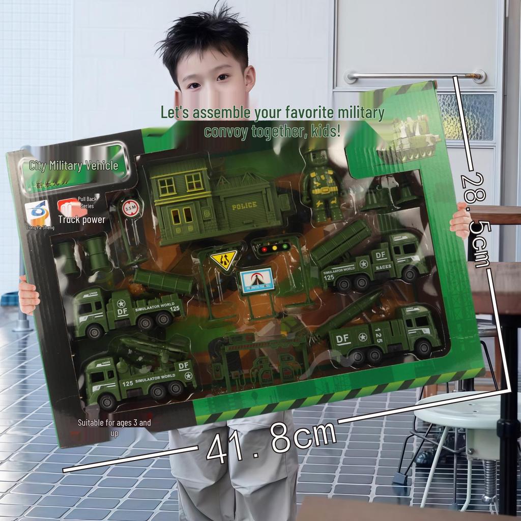 Free Shipping Pull-Back Construction & Firefighting Vehicle Toy Set for Boys - Ideal Gifts for Kindergarten Students