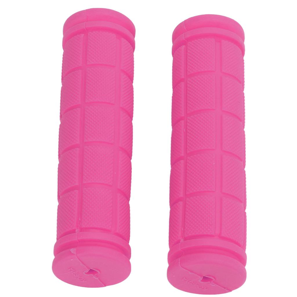 1Pair Rubber Bicycle Handle Grips Anti Slip Handlebar Grips for Mountain Road Urban BikePink