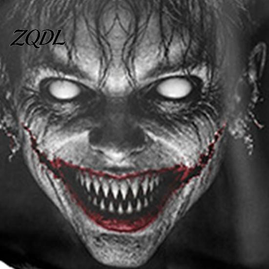 Eerie Car Interior Styling Realistic Horror Headrest Covers, Double Sided Scary Passenger Decorative Sleeves Illusion Seat Protector, Universal