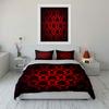 Elegant Red Damask Three-Piece Set Kid'S And Adults' Bedroom Decor, Exquisite Three-Piece Bedding Set Gift