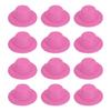 PATIKIL 2.3-inch Mini Formal Hats, Set of 12, Miniature Doll Hats for Crafts, Hair Accessories, Dolls, Snowmen, and Decorations, Black