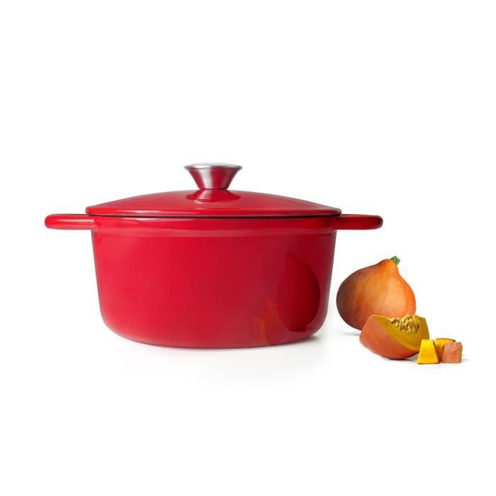 Cocotte - IBILI - Ovale - Fonte de fer émaillée - Ø24 cm - Compatible induction