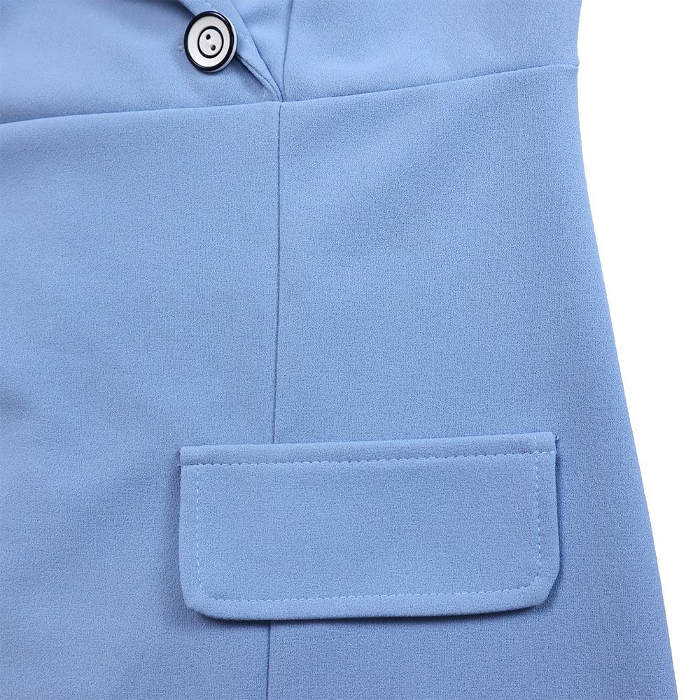 JKASHDK Damenmode Herbst Winter Einfarbiger Druck Übergröße 3/4 Ärmel Hohe Taille Freizeitkleider