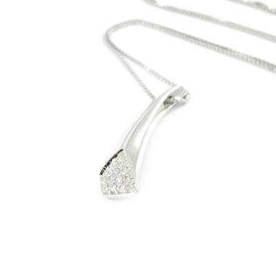 [I2934] - Ασημένιο Κολιέ 'Θεά' Λευκό