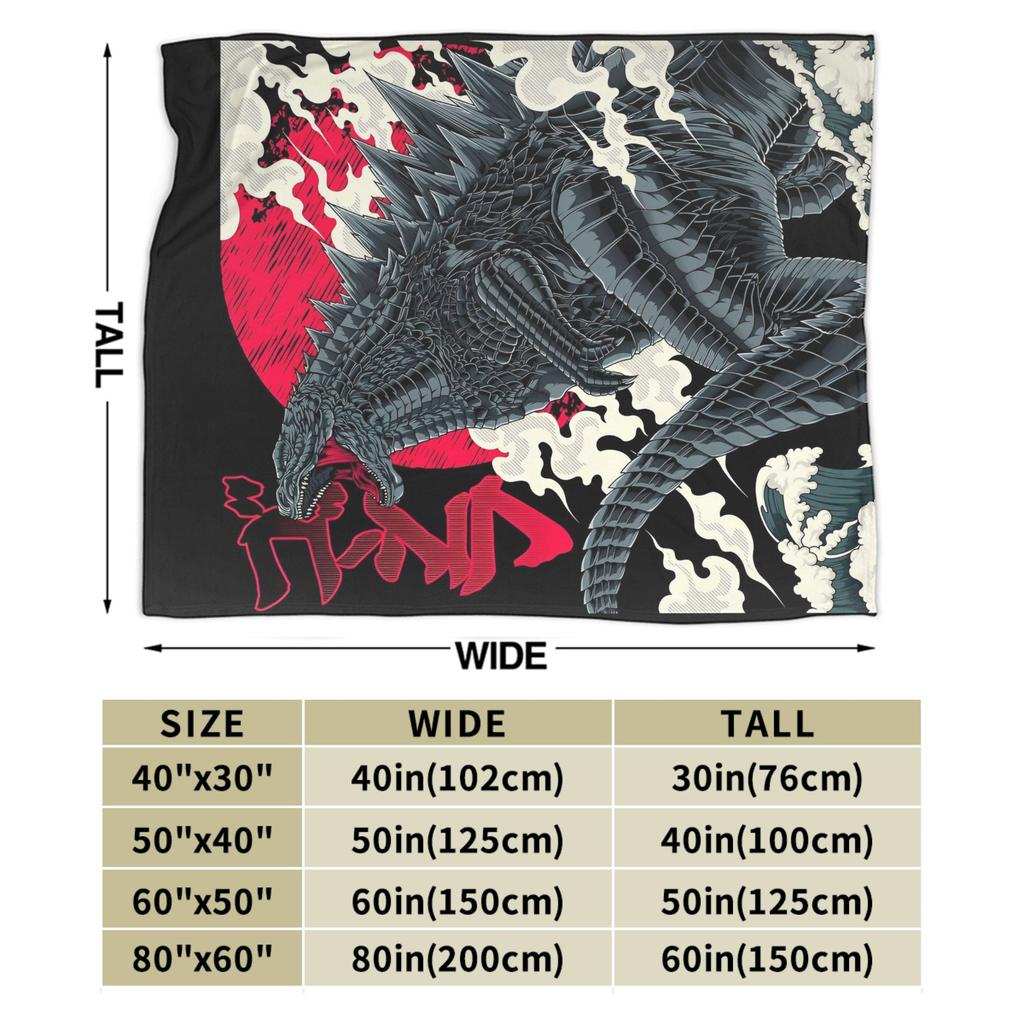 Movie Minus One Vintage Blankets Godzillaed Fleece Throw Blankets Summer Air Conditioning Portable Lightweight Bedspreads,