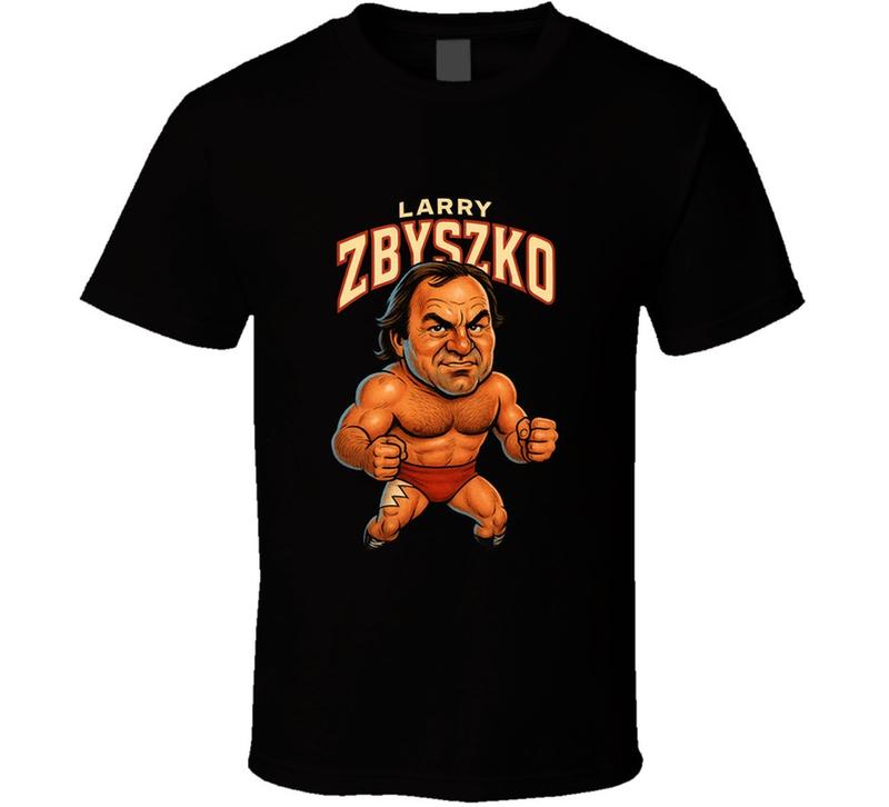 Larry Zbyszko Retro Wrestling Caricature Unisex T-Shirt S