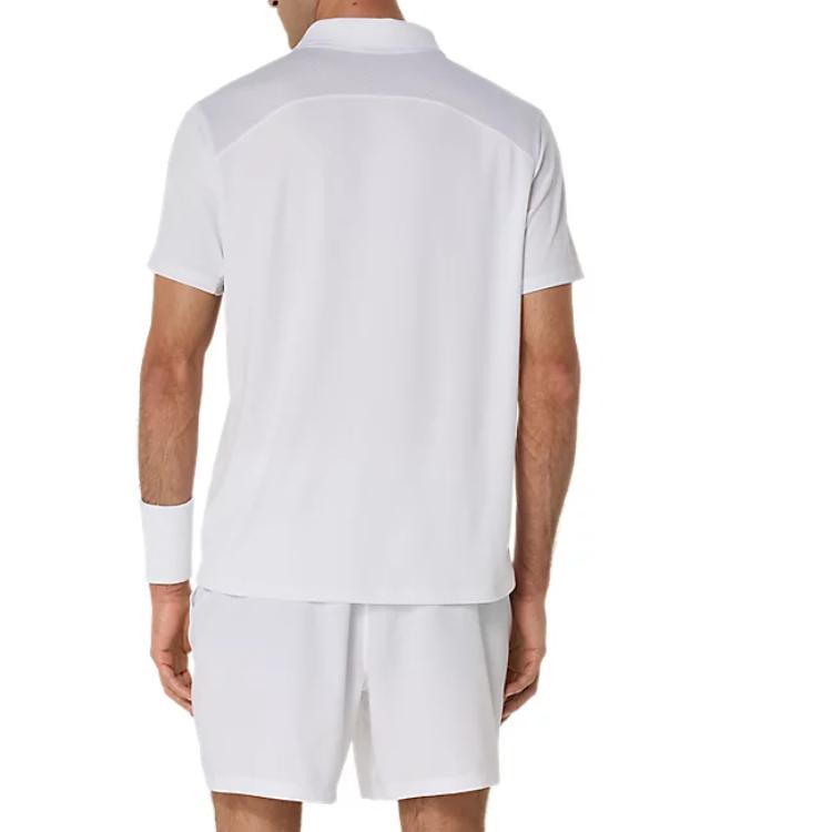 Asics Polo Shirts Men's White Polo Collar Moderate 2041A340-100