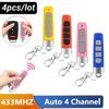 433MHz klonavimo kodas, plastikinis 4 raktai, klonavimo dauginimo aparatas, maitinamas baterijomis nuotolinio valdymo pultas, mokomasis kopijavimas, daugiafunkcis, skirtas garažo vartams