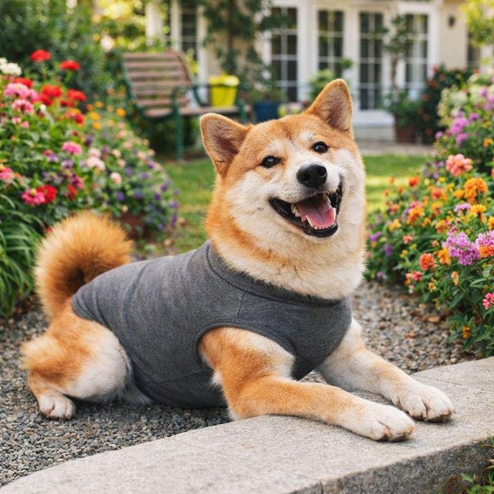 Elastic Dog Recovery Suit Breathable Pet Anti-Lick Suit Abdominal Bandages Cat Jumpsuit  Travel Use