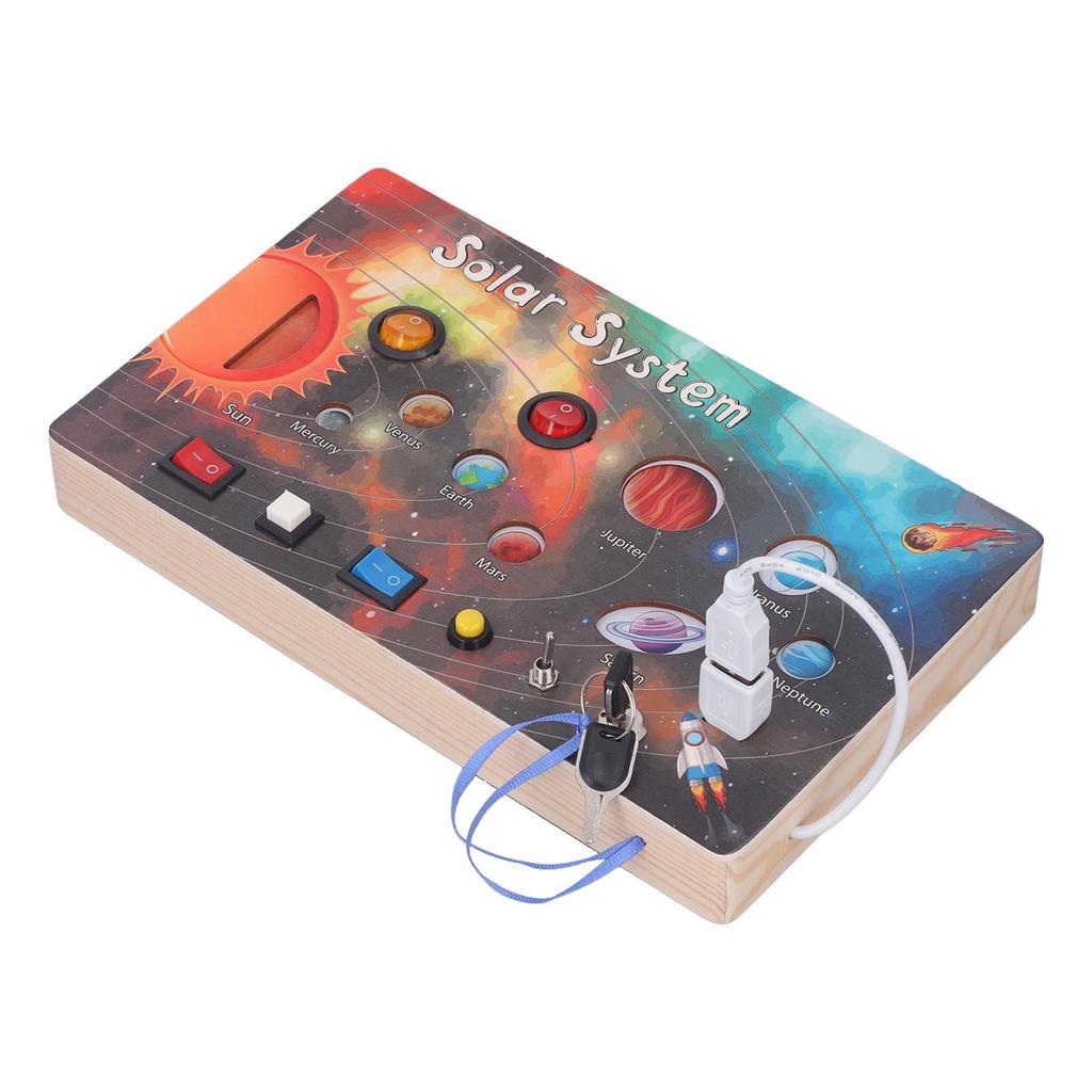 Baby Board Toy Educational Interactive Toddlers Activity Board Toy for Solar System Planets for