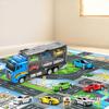 Kleinkind Jungen Baufahrzeug Spielzeugset mit Spielmatte und Diecast Spielzeugauto Transport LKW für Kinder Geburtstagsgeschenke Spielzeug für 3-8 Jahre