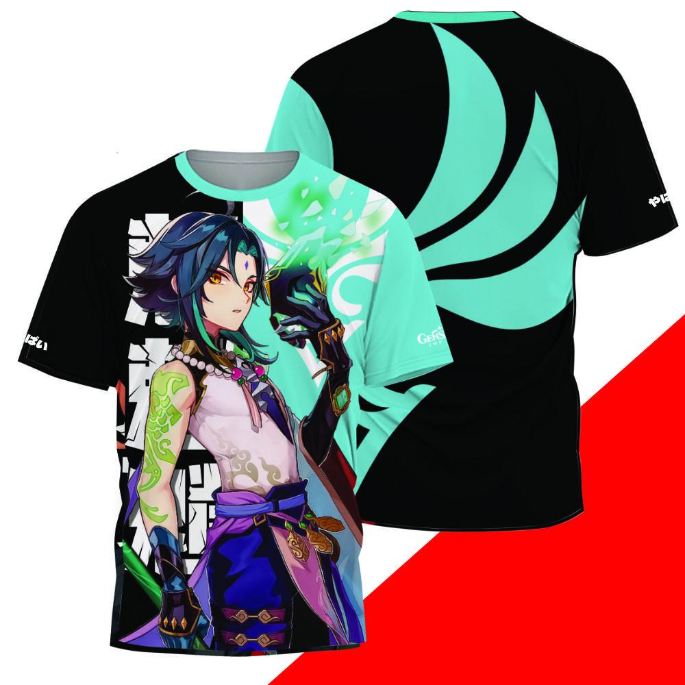 Spiel Genshin Impact Alle Rollen Cosplay T-Shirt 3D Raiden Shogun Druck Anime T-Shirts Sommer Herren Damen Harajuku Lässig Street Y2k Oberteile