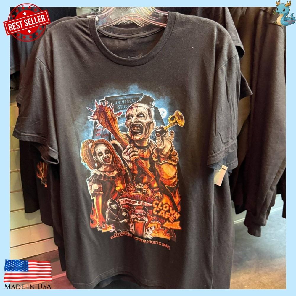 Halloween Universal Horror Nights HHN 2025 Art Clown Cafe T-Shirt Reprint Unisex T-Shirt XXXXL