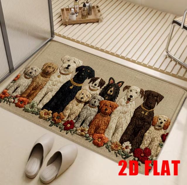 Shiba Inu Sleeping Pattern Printed Mat Is Suitable Various Places As Bedrooms Kitchens RIt Is Non Slip Machine Washable Mats