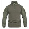 Outdoor Black Tactical Frog Suit for Male Military Fans Slim Quick-drying Long-sleeved Top as Training Uniform