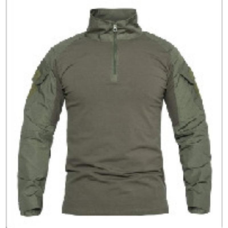 Outdoor Black Tactical Frog Suit for Male Military Fans Slim Quick-drying Long-sleeved Top as Training Uniform