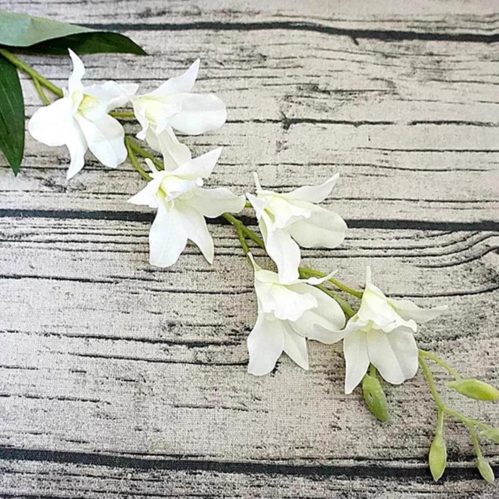 Purple Cymbidium Orchid Silk Flower Decoration Blossom