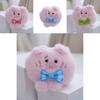 Adorable Cute Bow Tie Pig Plush Toy Doll Keychain With Soft Pp Cotton Filling