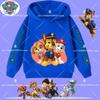 boys' sport shirt, spring-autumn long-sleeved pullover, casual top children's hooded sweatshirt with PAW Patrol cartoon print