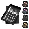 5PCS Tableware Set Stainless Steel Flatware Durable Corrosion Resistant Utensils Elegant Design Cutlery for Dinner Party