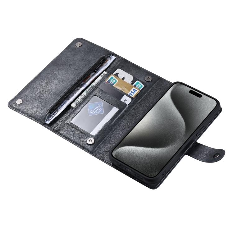 ViLi GV Series MagSafe Magnetic Zipper Leather Phone Case