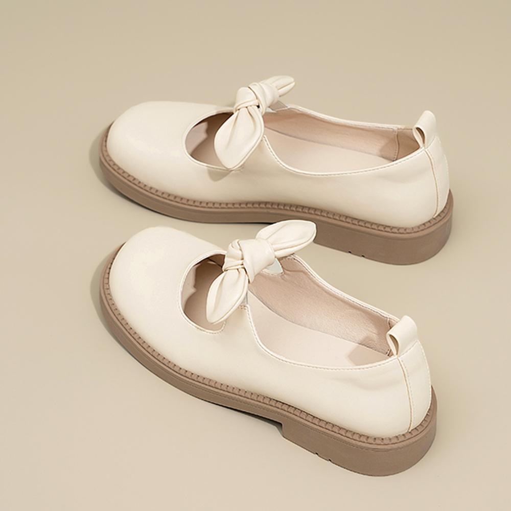 

Модные женские туфли на плоской подошве, высококачественные удобные популярные женские туфли на плоской подошве для повседневной носки, студенческие туфли 40 слоновая кость