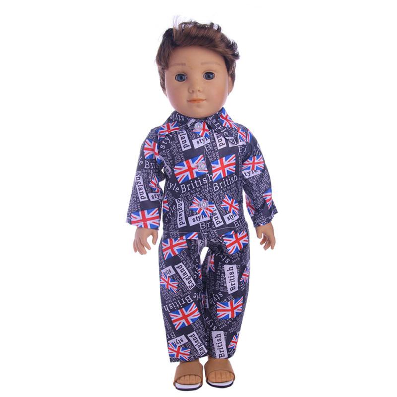 Nightwear Set for 18 Inch Boy Dolls Cute Mini Clothes Accessories for Dolls