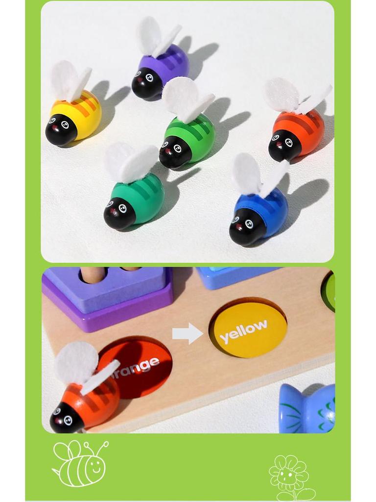 Montessori Bee Color Matching Toy - Fine Motor Training for Kids