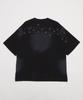 WEGO Short Sleeve with Back Graphic Summer Size Black Men's T-Shirt Studs, Tee, Top, Streetwear, Gift, L,
