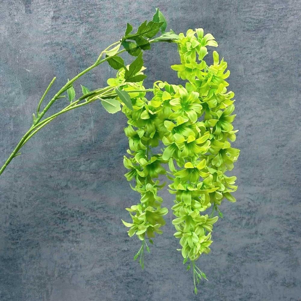 3-Pronged Artificial Faux Plants Purple Fake Blossom Bouquet  Wedding Decoration