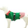 Green Elf Pet Cosplay Costumes Winter Warm Comfortable Christmas Dog Clothes Pet Clothing Striped Puppy Vest Coat Dressing Up