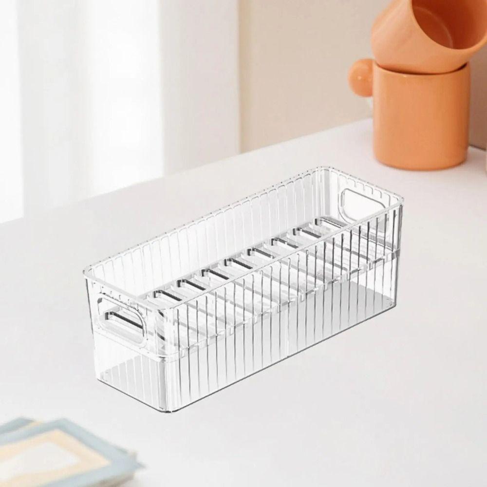 Removable Dividers Phone Case Organizer Transparent Clear Cosmetics Container Cabinet Storage