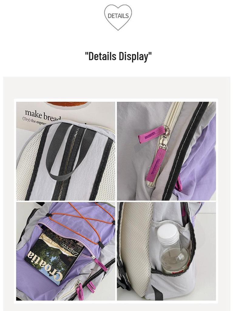 New Style Lightweight Backpack for Junior High Students - Unisex Double Shoulder Bag for Sports, Outdoor, and Mountaineering, Large Capacity.