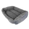 Pet Cushion PP Cotton Soft Skin Friendly Comfortable Waterproof Pet Bed for 4 Seasons Gray M