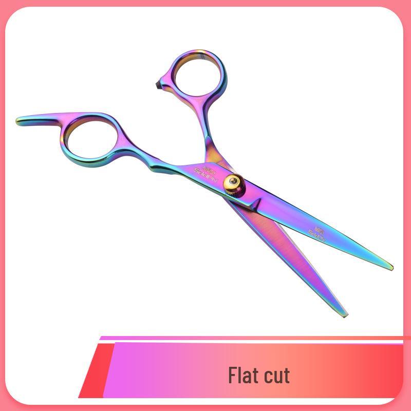 Multicolor Hairdressing Scissors Set: Serrated & Straight Shears for Cutting and Styling