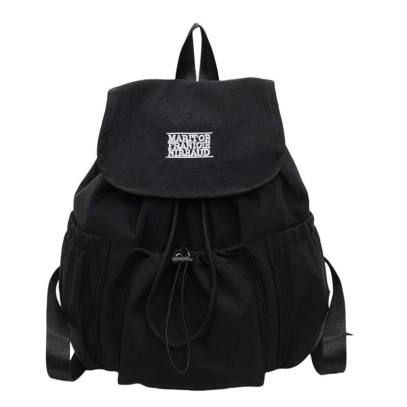 Schoolbag Korean Casual Versatile Nylon Canvas Bag Women's 1011 New Trendy Fashion Backpack Travel Bag Mountaineering Bag
